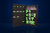 B-G Racing Pit Board (1290 x 785 mm) with Bag and Number Set – Green