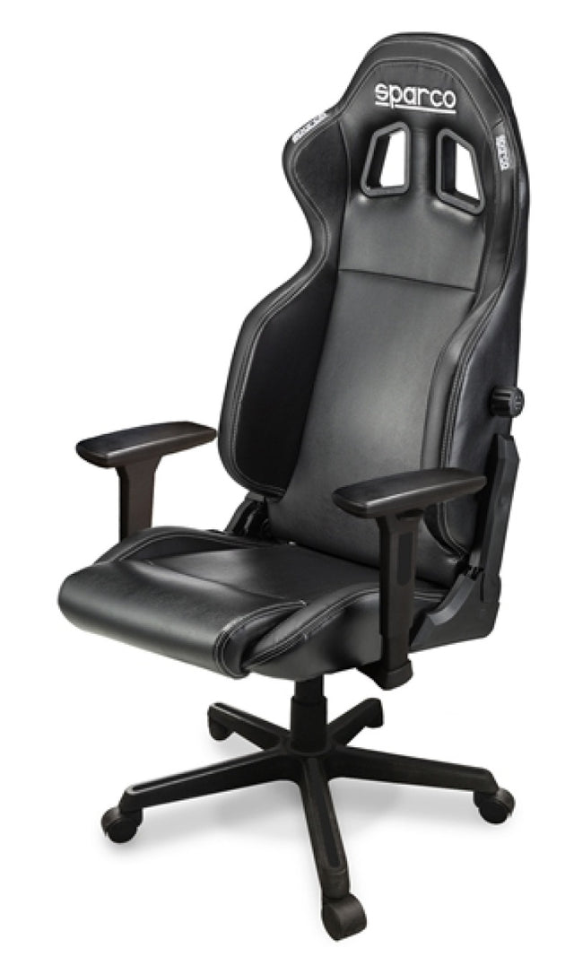 Sparco Icon Office Chair (Leather) – Black