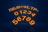 B-G Racing Pit Board Numbers and Letters Set (177 mm, 36 pcs) – Orange