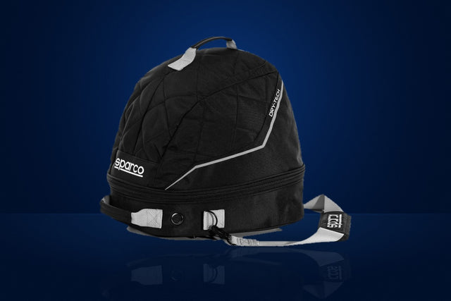 Sparco Dry-Tech Helmet Bag with Fan, 38 x 38 x 40 cm – Black / Silver