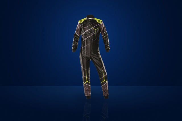 OMP KS Art Karting Suit – Black / Fluo Yellow