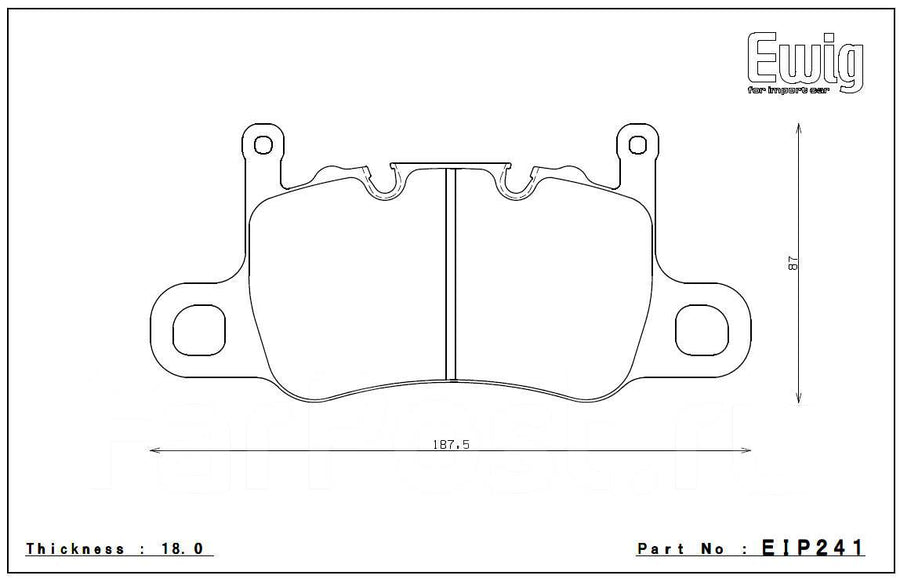 Endless Rear Brake Pads N30C for Porsche 991 GT3