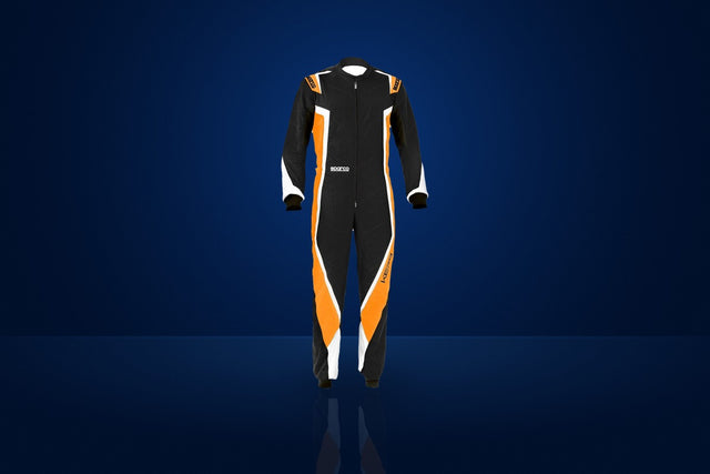 Sparco Kerb Karting Suit – Black / Fluo Orange / White