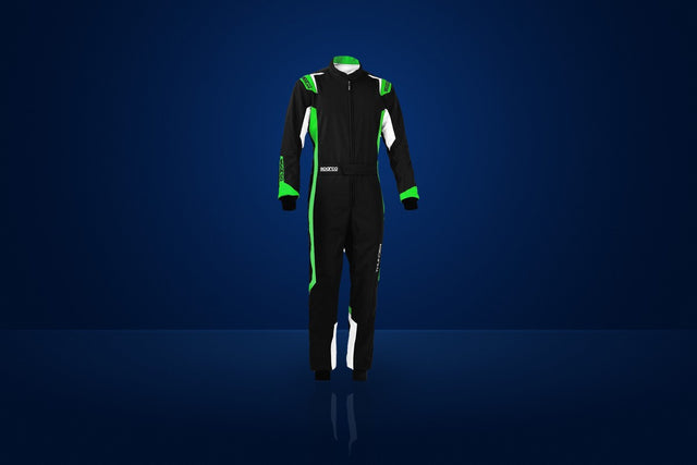 Sparco Thunder Karting Suit – Black / Fluo Green