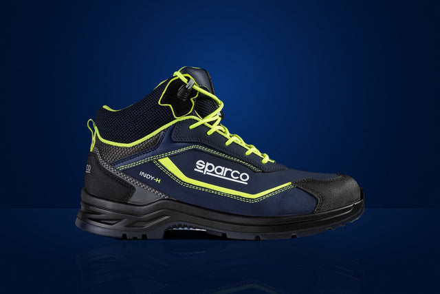 Sparco Indy-H S3 ESD Mechanic Shoes – Navy / Fluo Yellow