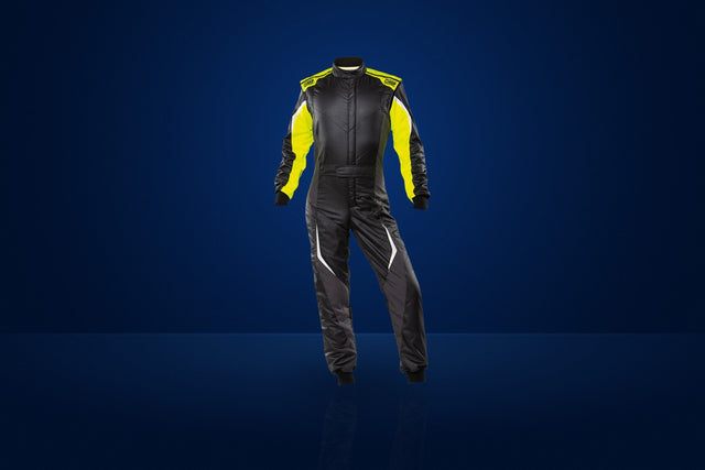 OMP Tecnica Evo Race Suit – Black / Fluo Yellow