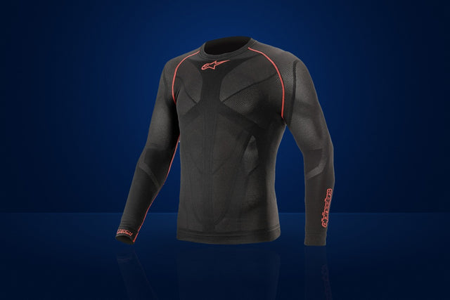 Alpinestars Ride Tech v2 Summer Karting Base Layer Top (Long Sleeve) – Black / Red