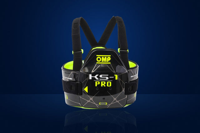 OMP KS-1 Pro Karting Rib Protector – Black / Fluo Yellow