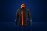Sparco Tech Soft-Shell Hooded Jacket – Black / Fluo Orange