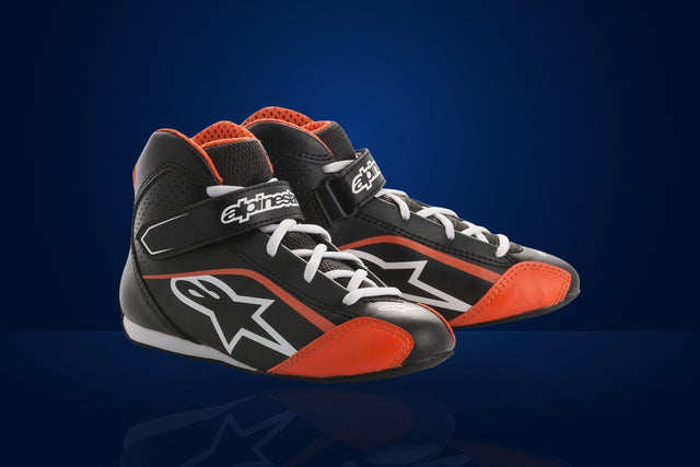 Alpinestars TECH 1-KS Karting Shoes – Black / White / Fluo Orange