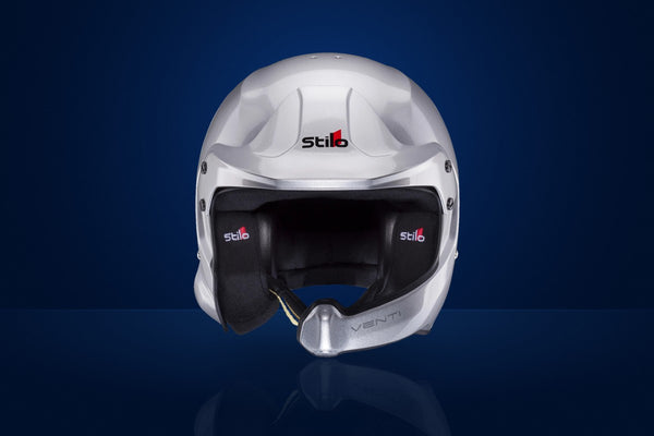 Stilo Venti WRC Composite Rally Race Helmet (WRC headset, with HANS clips) – Silver