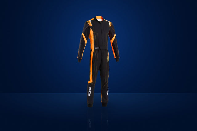 Sparco Thunder Advanced Karting Suit – Black / Fluo Orange