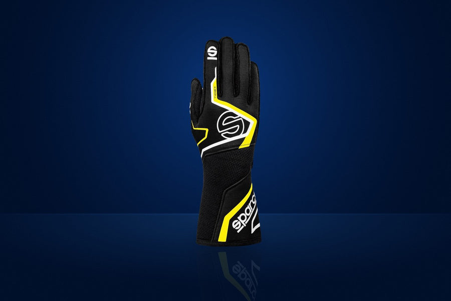 Sparco Tide+ Racing Gloves – Black / Fluo Yellow