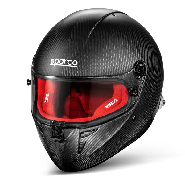 Sparco Stealth RF Carbon Race Helmet – Carbon (Red interior)