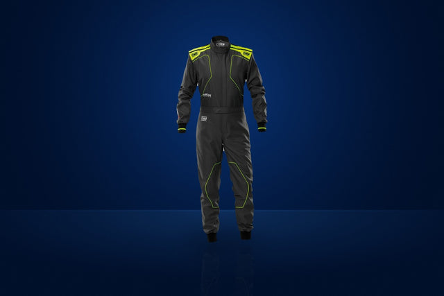 OMP KS-4 Karting Suit – Anthracite / Fluo Yellow