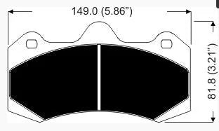 AP Racing CP7040D54 Brake Pads, 16.75 mm