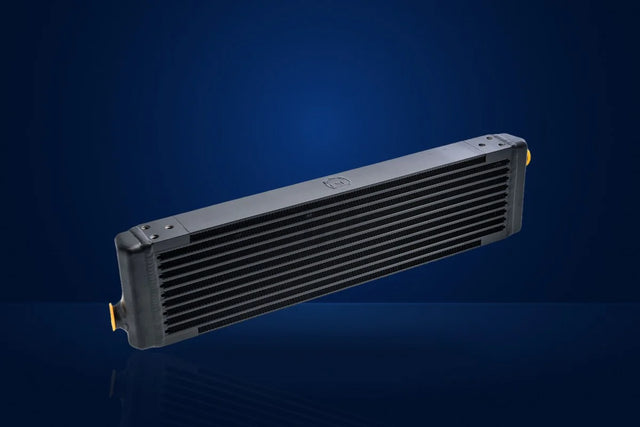 CSF Universal Single-Pass Oil Cooler w/Direct Fitment for Porsche 911 center front oil cooler (RSR Style) - M22 x 1.5 connections - 24L x 5.75H x 2.16W