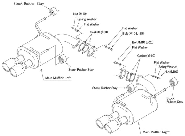 HKS Exhaust System Legamax Premium for Subaru WRX S4 (VBH)