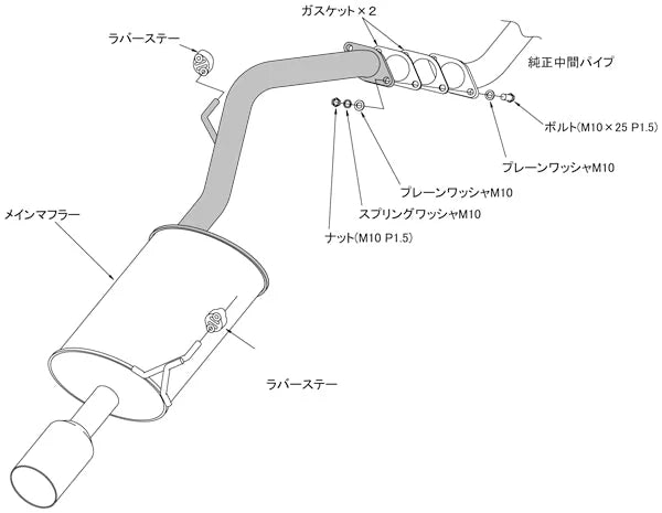 HKS Legal Muffler for Nissan Note (E12)