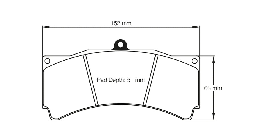 Pagid 1538 Front Racing Brake Pads for Caliper AP Racing CP9668 / BMW M3 (E92) GT4 Race Version