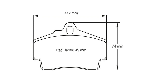 Pagid 2406 Rear Racing Brake Pads for PORSCHE 718 Cayman S 2.5 (982)/981C Cayman GTS 3.4