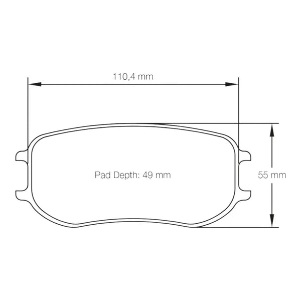 Pagid 4929 Rear Racing Brake Pads for PORSCHE 991 GT3 Cup MR / Cayman GT4 MR (PFC brakes 28/26 mm)