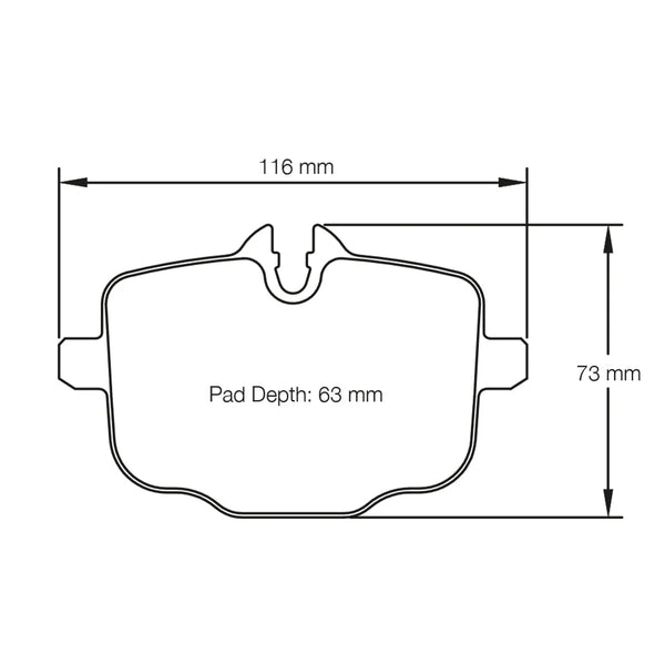 Pagid 4932 Rear Racing Brake Pads for BMW M2 (G87) / M3 (G80) / M4 (G82) Iron Brakes