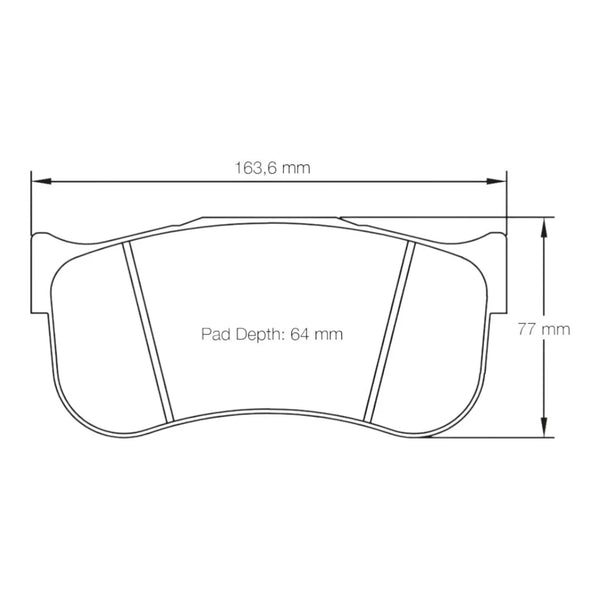 Pagid 8100 Front Racing Brake Pads for TOYOTA GR Supra GT4 / BMW M2 CS Racing / M8 GTE