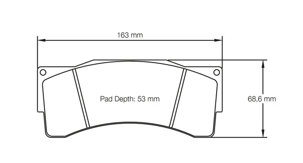 Pagid 8222 Racing Brake Pads for AP Racing CP6210 D54 / CP6230 D54 /CP6269 / CP9665 D59