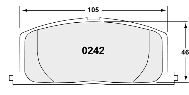 PFC 0242 Front Brake Pads for TOYOTA CELICA, COROLLA, MR2, PASEO