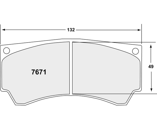 PFC 7671 Rear Brake Pads for MITSUBISHI EVO 5-9 Alcon