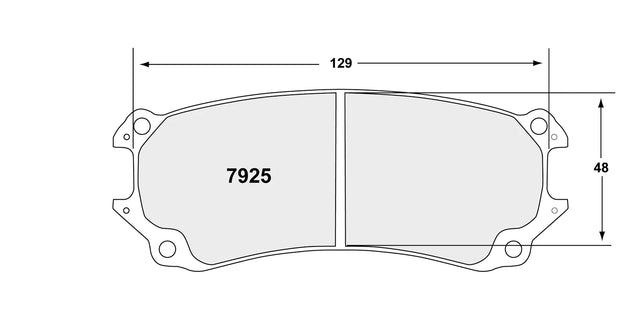 PFC 7925 Rear Brake Pads for PORSCHE 991 GT3R ZR77 Caliper