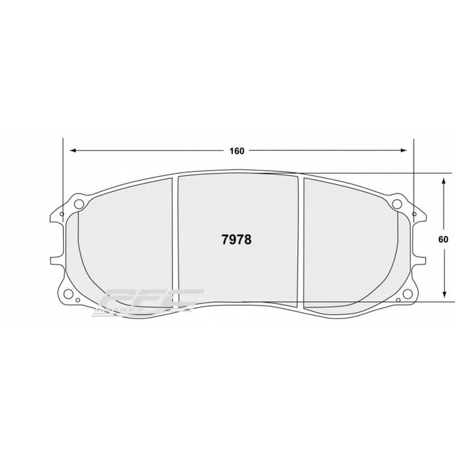 PFC 7978 Front Brake Pads for PORCHE 991 GT3R ZR78 Caliper