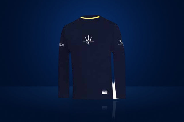 Sparco Maserati Corse Long Sleeve T-Shirt – Navy
