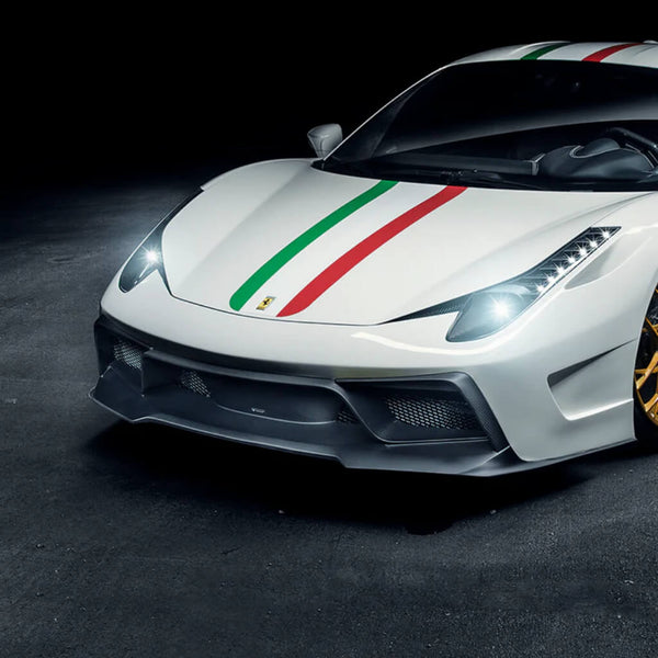 Vorsteiner Front Bumper with Front Spoiler VX AERO (Gloss Carbon) for Ferrari 458 Italia 2009-2015