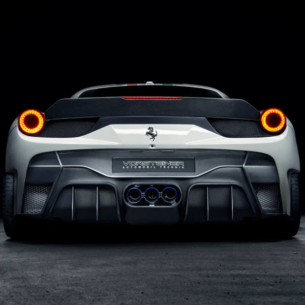 Vorsteiner Rear Bumper with Rear Diffuser Incl. Exhaust Tips VX AERO (Gloss Carbon) for Ferrari 458 Italia 2009-2015