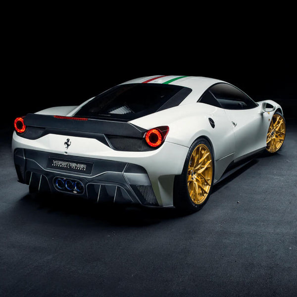 Vorsteiner Rear Bumper with Rear Diffuser Incl. Exhaust Tips VX AERO (Gloss Carbon) for Ferrari 458 Italia 2009-2015