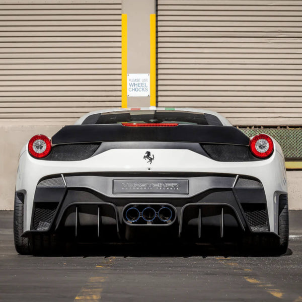Vorsteiner Rear Bumper with Rear Diffuser Incl. Exhaust Tips VX AERO (Gloss Carbon) for Ferrari 458 Italia 2009-2015