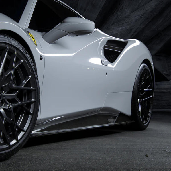 Vorsteiner Side Skirts Diavolo (Gloss Carbon) for Ferrari 488