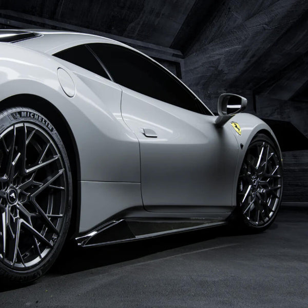 Vorsteiner Side Skirts Diavolo (Gloss Carbon) for Ferrari 488