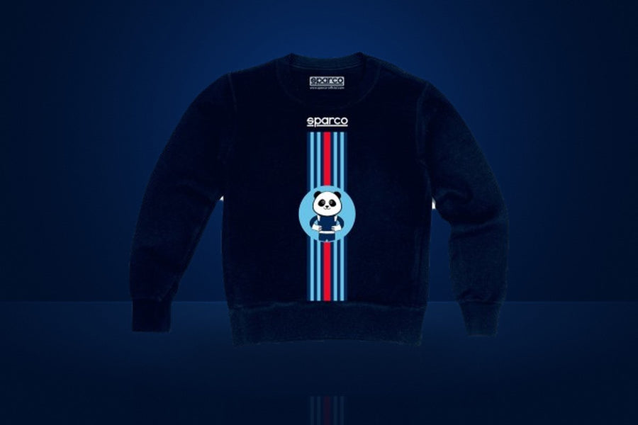 Sparco Stripes Design Kids Sweatshirt – Navy