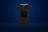 Ferrari Race Logo Monochrome Women's T-Shirt – Black