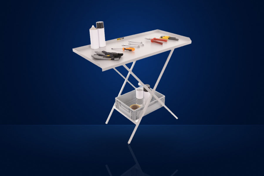 B-G Racing Folding Mechanic's Table (945 x 445 mm, Height 830 mm)