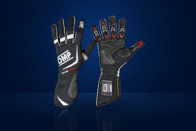 OMP One EVO Racing Gloves – Black / White