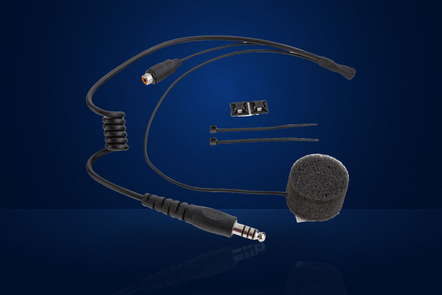 ZeroNoise Microphone for Full-Face Helmets (for RCA Earplugs, Male Nexus 4-Pin)