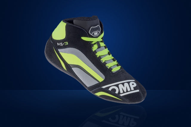 OMP KS-3 Karting Shoes (2019 MY) – Anthracite / White / Fluo Yellow