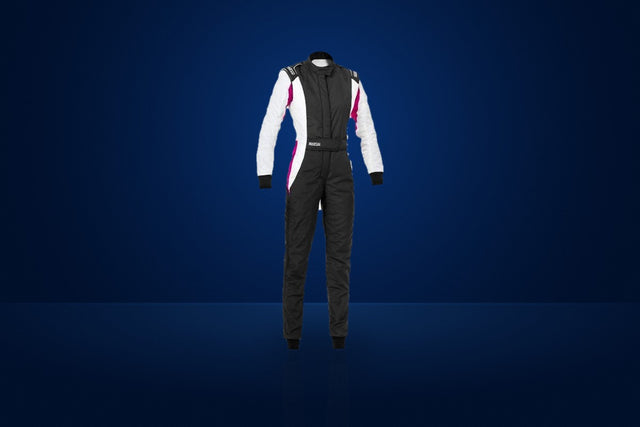 Sparco Competition+ Lady Race Suit – Black / White / Fuchsia
