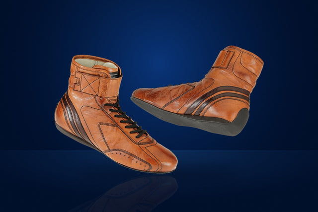 OMP Carrera High Racing Shoes – Brown