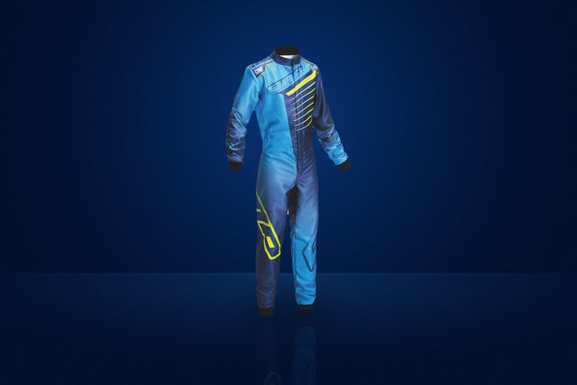 OMP KS-1R Karting Suit – Navy / Light Blue