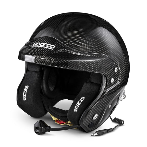 Sparco Sky RJ-7 / RJ-7i Carbon Open-Face Race Helmet (with HANS clips) – Carbon